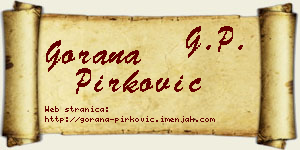 Gorana Pirković vizit kartica
